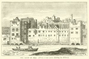 The Savoy in 1650, from a Very Scarce Etching by Hollar by English School